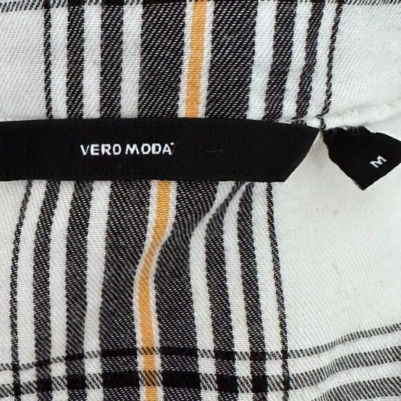 Vero Moda blouse EUC 100% cotton unlined, pull on gathered waist peplum sz M - Picture 3 of 16